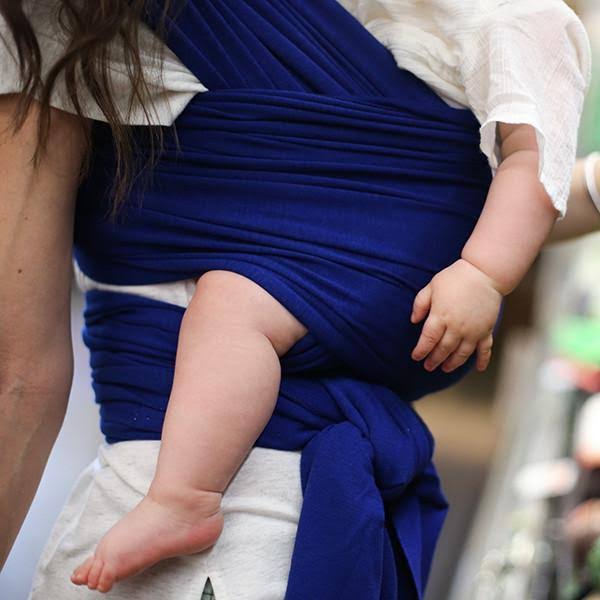Grey Dark Blue Adjustable Wrap Baby Carrier Q469