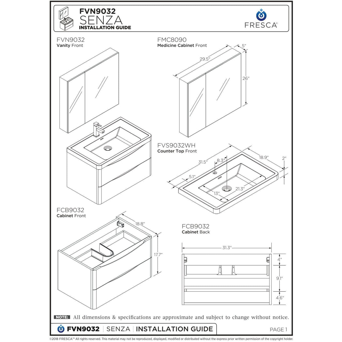 Glossy Gray Wall Hung Bathroom Cabinet with Integrated Sink F580