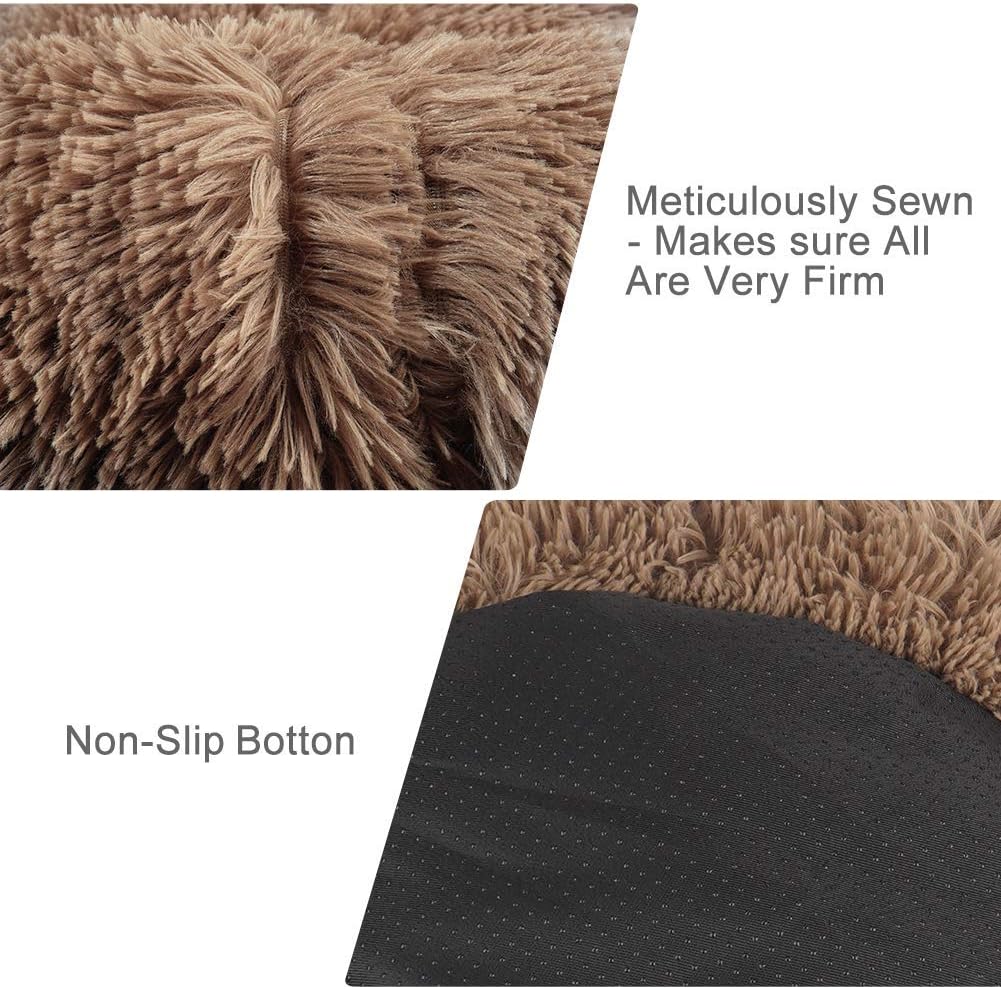Small Round Washable Calming Dog Bed Pack of 2 W5821