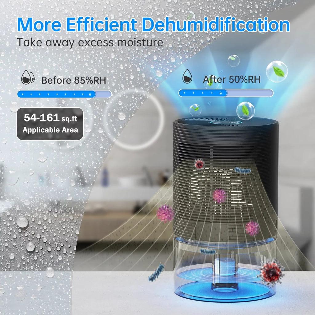 Small Dehumidifier 27oz with Auto-off Black T91039