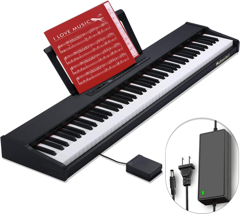 88 Key Semi-Weighted Portable Digital Piano with Sustain Pedal I999764
