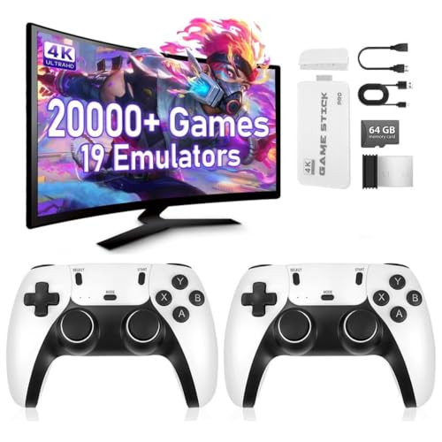 4K Video Game Console with 20,000+ Games and Dual Wireless Controllers O6960