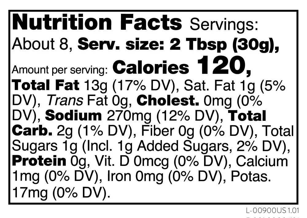 8.36 oz 6 Pack Vegan Ranch Salad Dressing Q9570