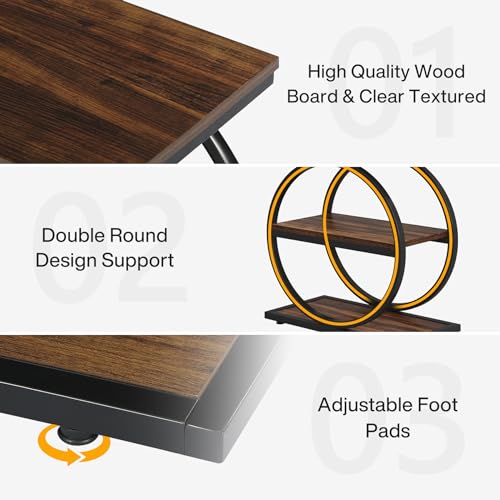 3-Tier Narrow Wood Side Table with Storage L121889