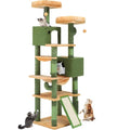 Tall Cat Tree Tower with Self-Grooming Brush, Sisal Scratching Posts and Board Z425813