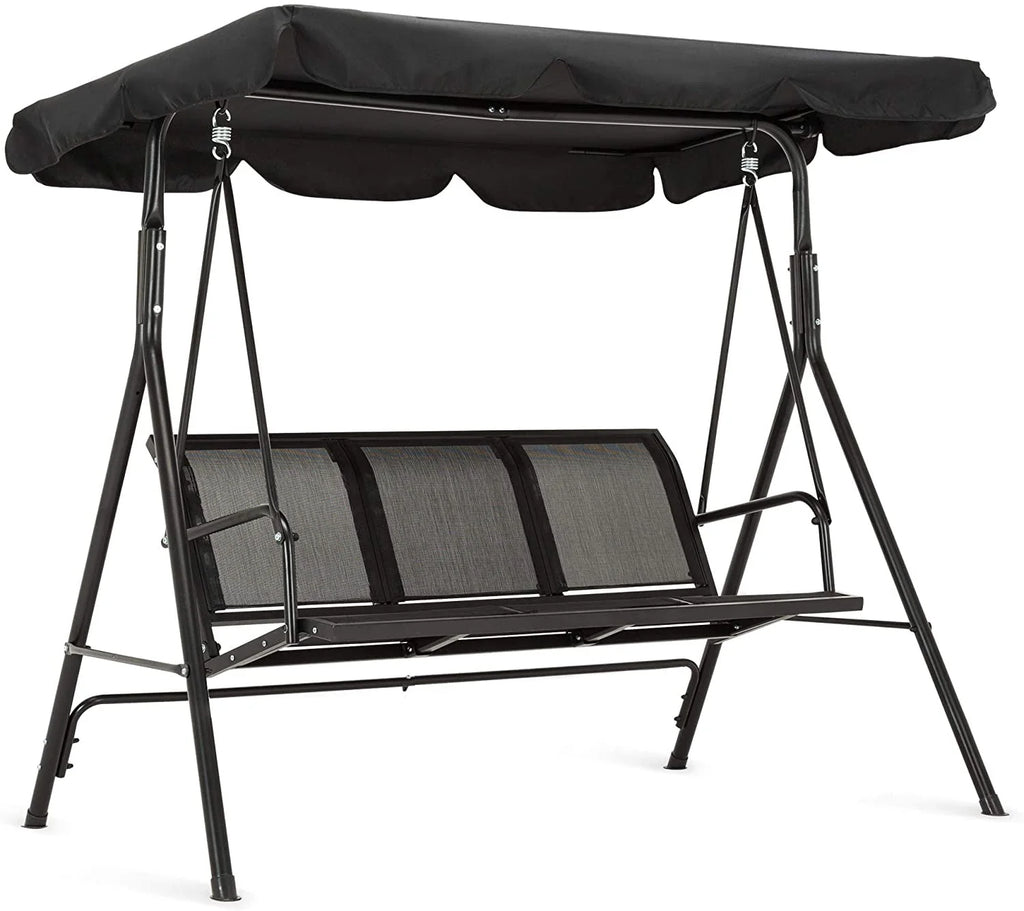 Dark Grey 3-Person Canopy Swing Chair L35715