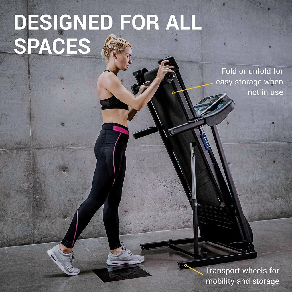 Folding Treadmill with Cushioned Deck and LCD Display P444