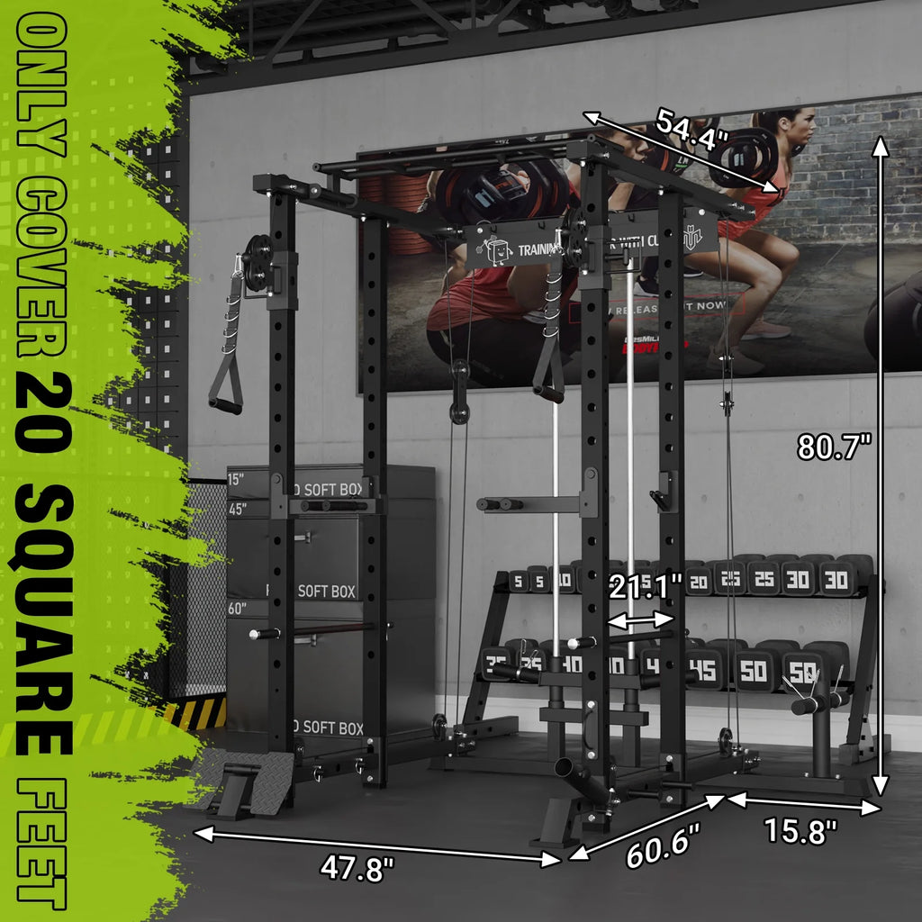 Power Rack Cage with Cable Crossover Machine J2689
