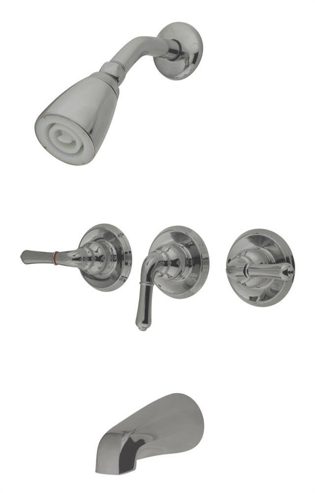 Satin Nickel Tub and Shower Faucet V528