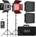 RGB LED Video Light with 2 Softboxes, Photography Lighting Kit Y240710
