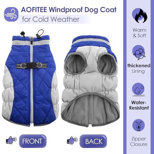 Red Dog Puffer Jacket with Harness O6265
