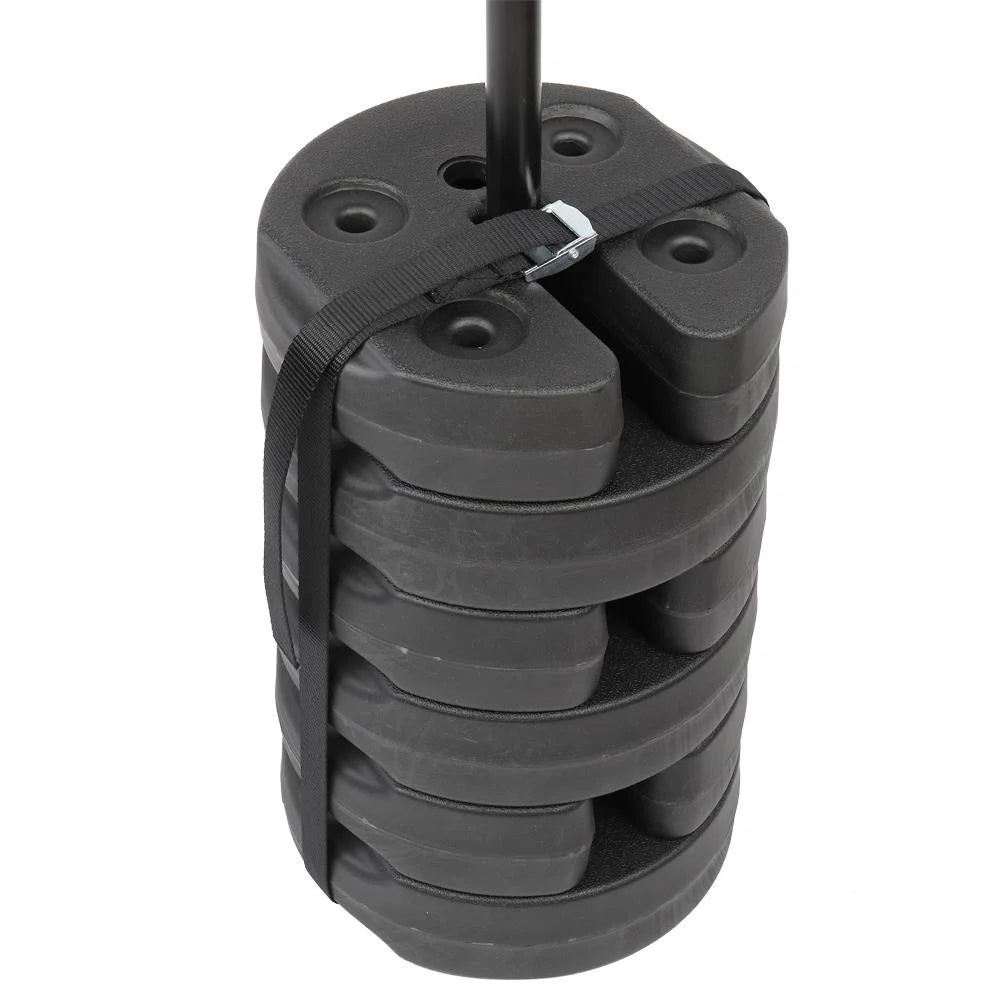 6pcs Tent Shade Canopy Water Fillable Weight Plates Black D86566