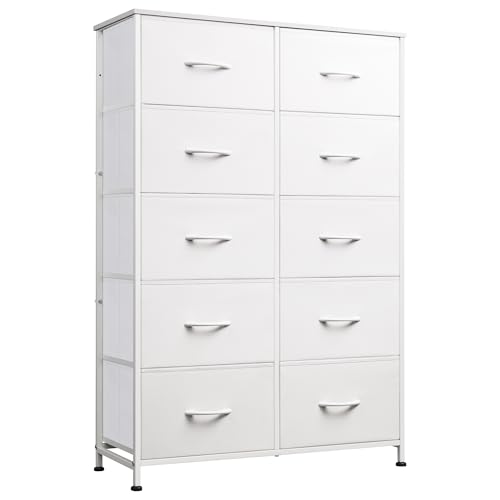 Black 10 Drawer Tall Dresser B54070
