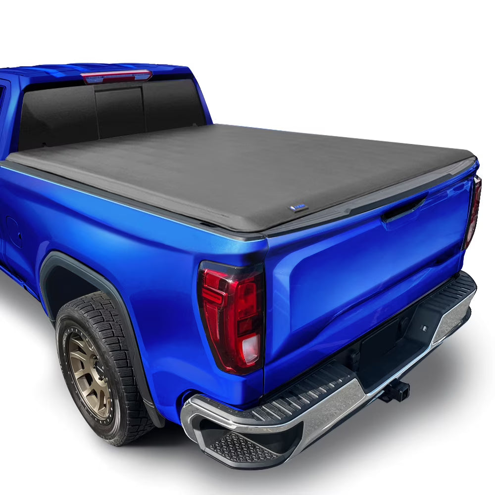 Soft Roll-up Truck Bed Tonneau Cover for 2020-2024 Chevy Silverado GMC Sierra 2500 3500HD 6'10" (82") Bed L998