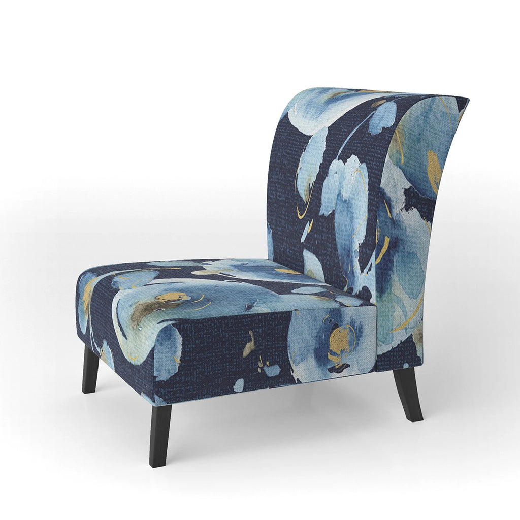 Upholstered Floral Accent Arm Chair D833188