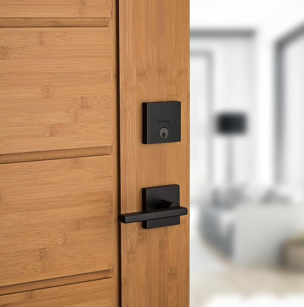 Matte Black Lever and Deadbolt Pack of 2 Y315872