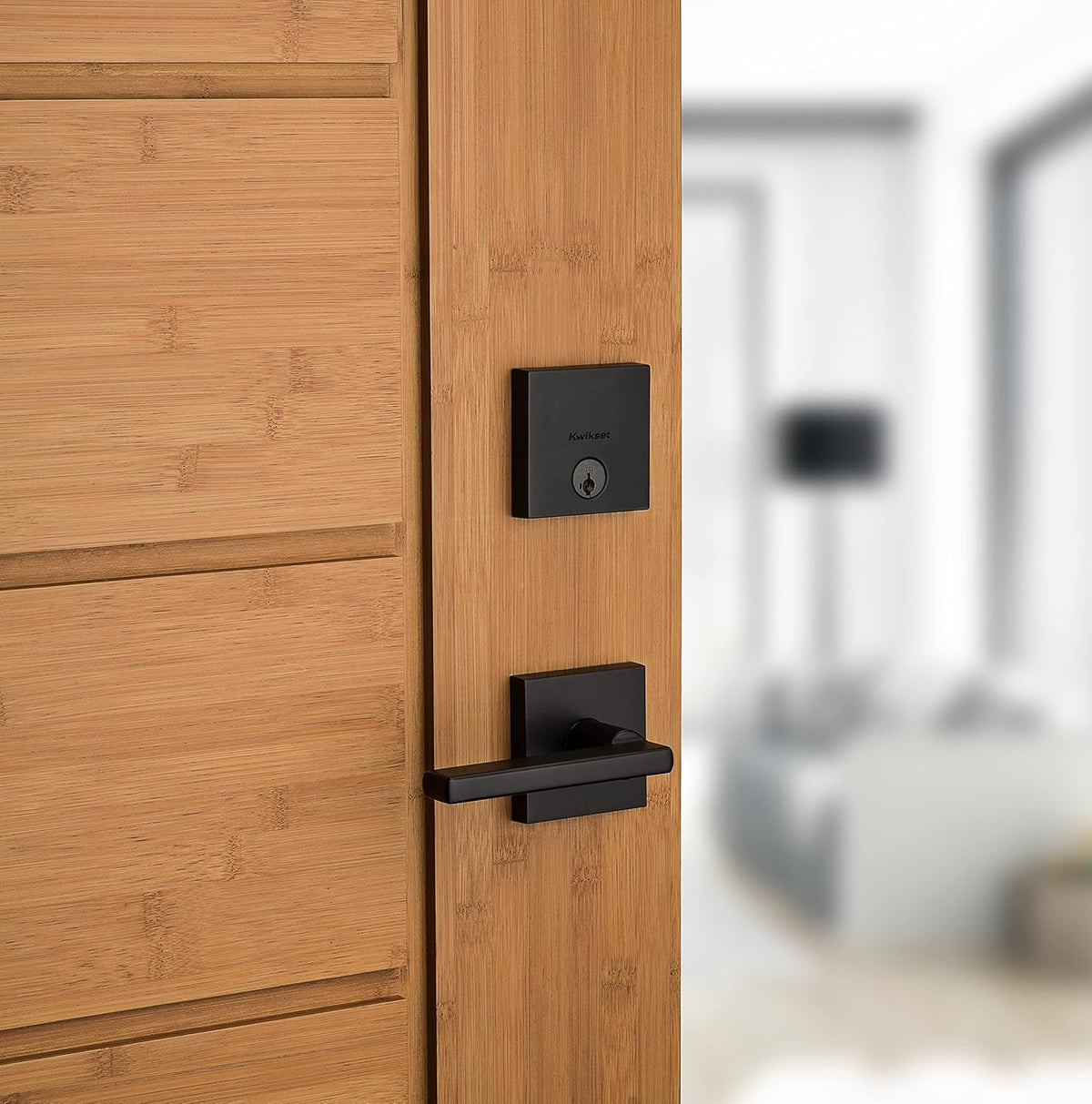 Matte Black Lever and Deadbolt Pack of 2 Y315872