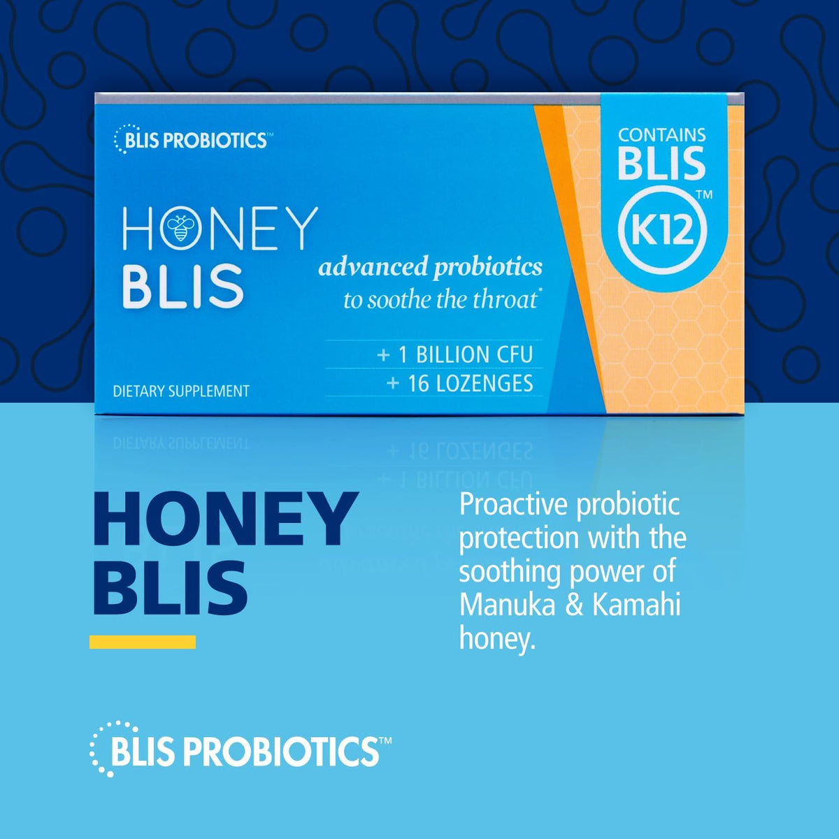 Oral Probiotic Throat Lozenges with Manuka Honey, 16 Lozenges X4101