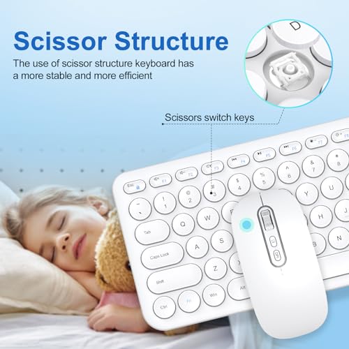 Black Rechargeable Dual-Mode Bluetooth 5.1 USB Wireless Keyboard and Mouse Combo U441