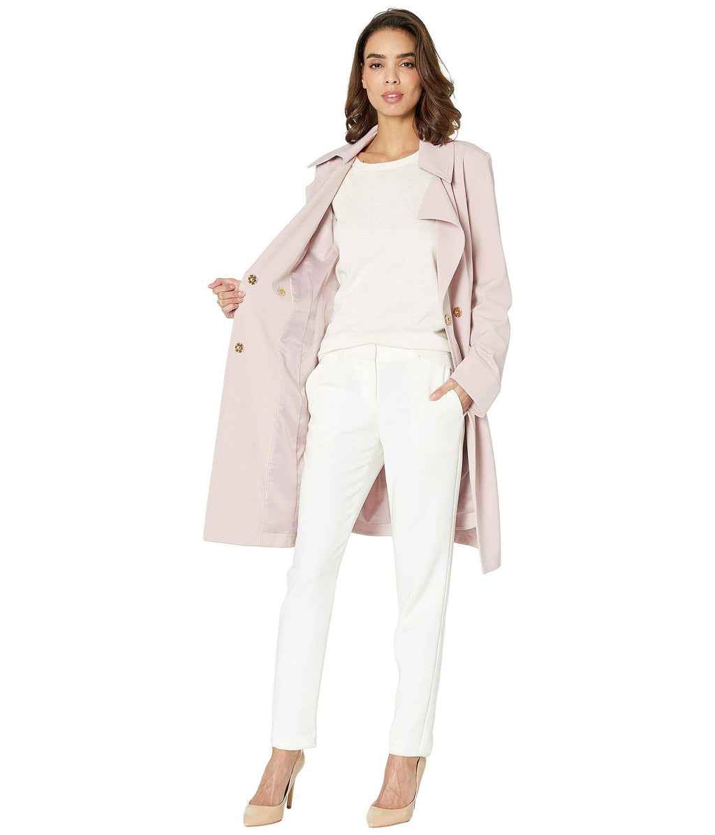 Belted Trench, Dusty Pink E979
