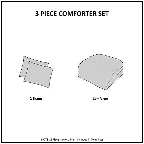 Black King 3 Piece Plaid Comforter Set F7779