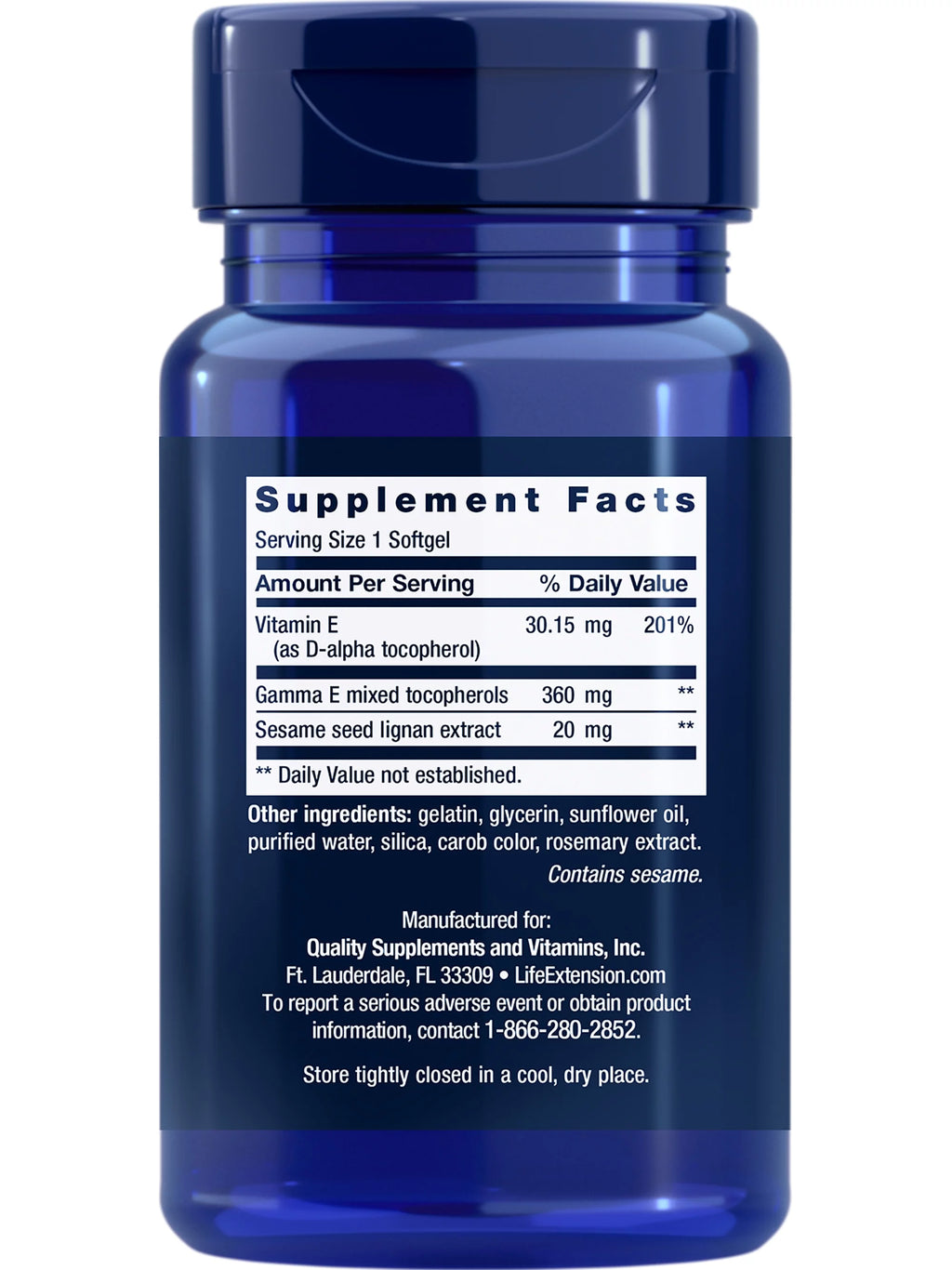 Vitamin E Mixed Tocopherols with Sesame Lignans 60 Softgels R215369