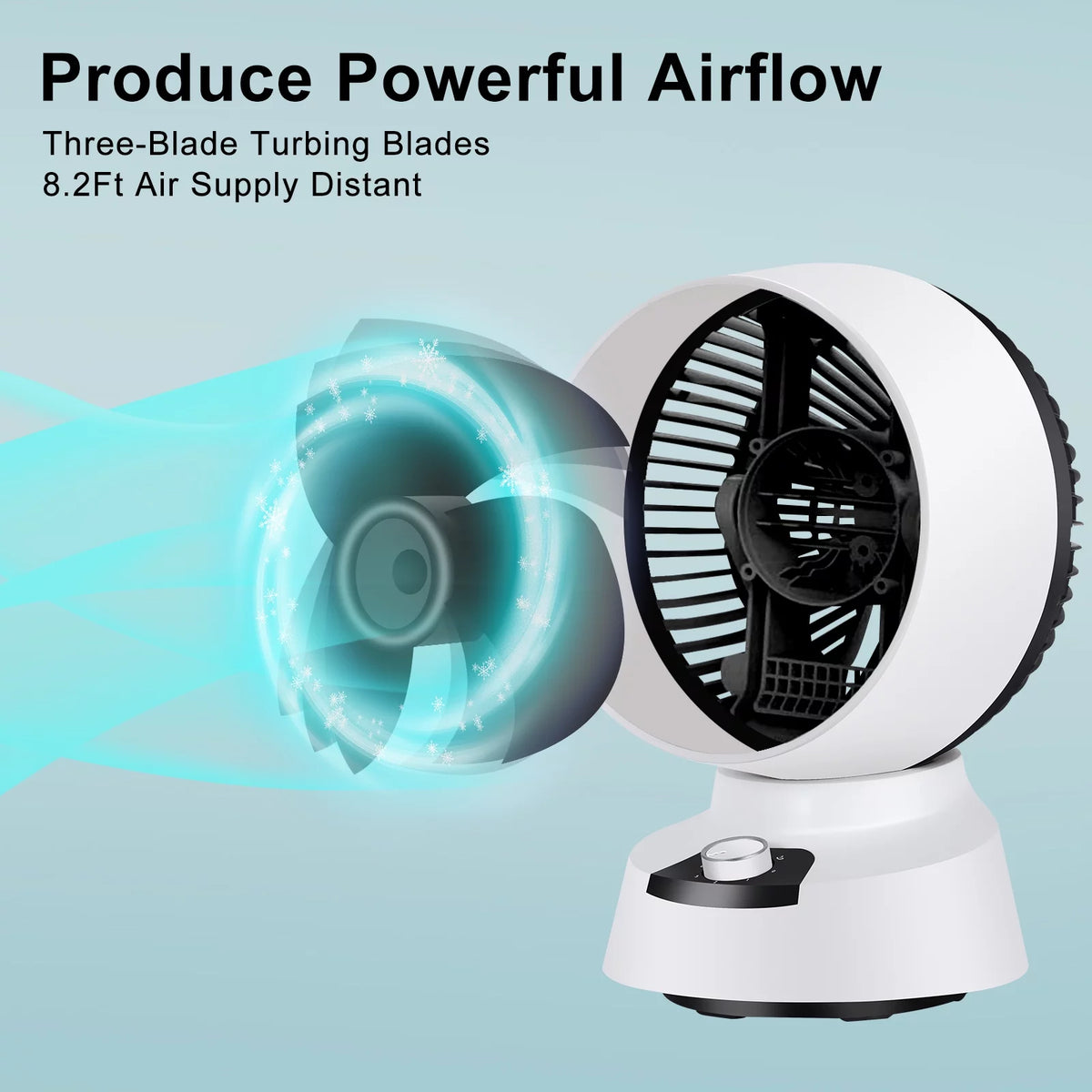 White 3 Speed Air Circulator Fan K2901
