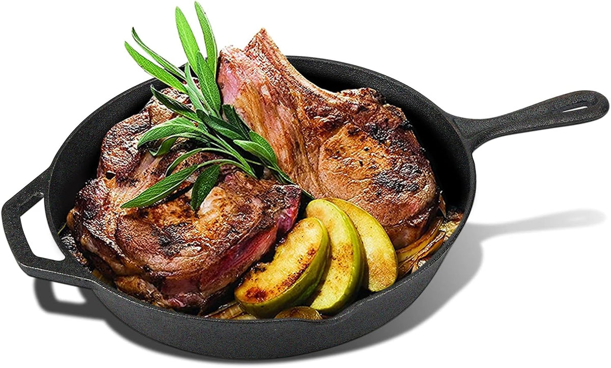 Cast Iron Skillet 3-Pack Set (8, 10, 12) Pre-Seasoned Cookware R199663
