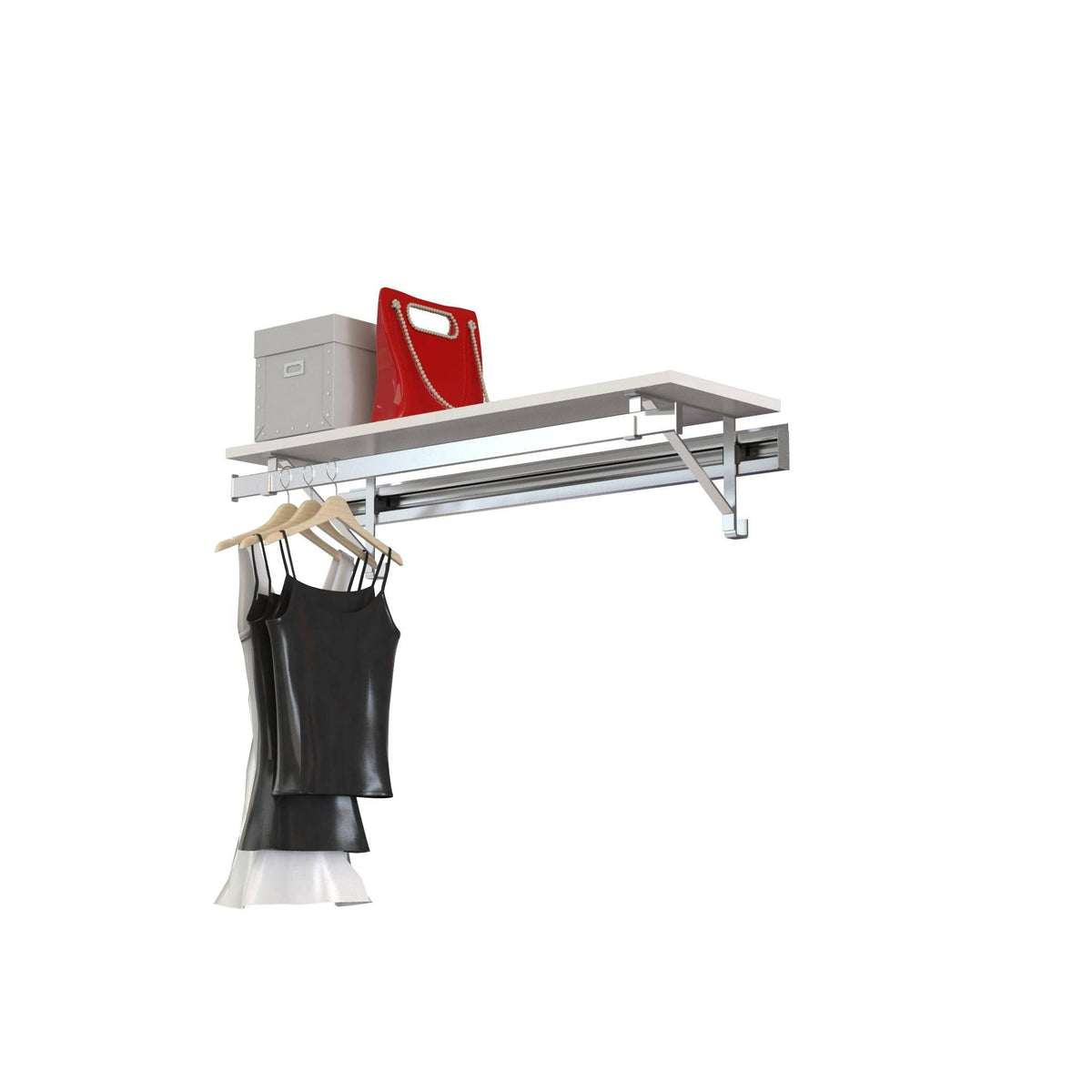 Heavy Duty Closet System in Espresso and Silver S54134
