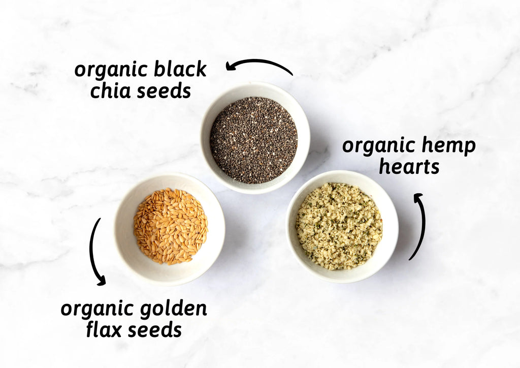 Organic Chia Flax and Hemp Seeds Mix 5 Pounds Non-GMO K151