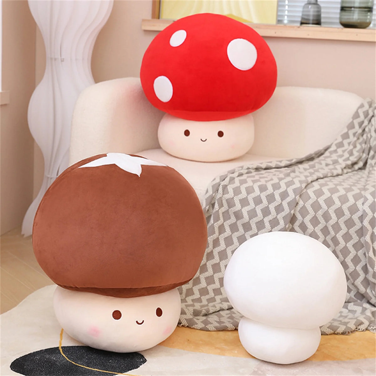 Cute Mushroom Plush Toy Stuffed Doll Pillow H688376