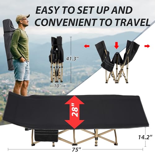 Folding Camping Cot with Large Pocket V8316
