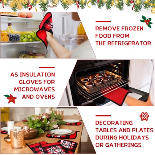 12 Pieces Heat Resistant Pot Holders and Oven Mitts B208