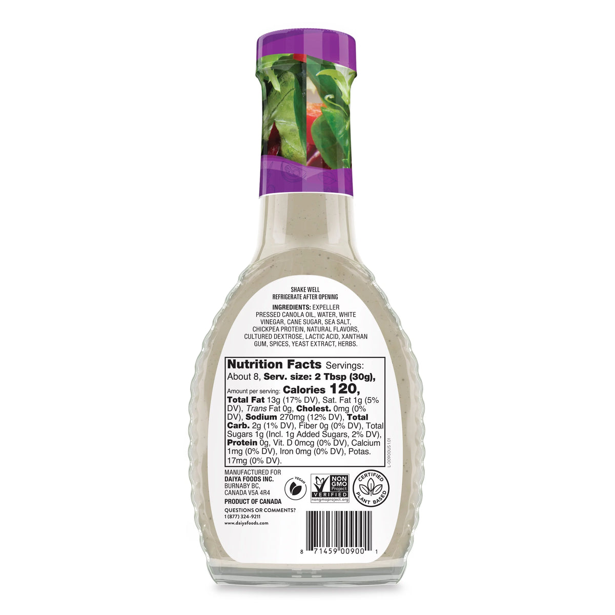 8.36 oz 6 Pack Vegan Ranch Salad Dressing Q9570