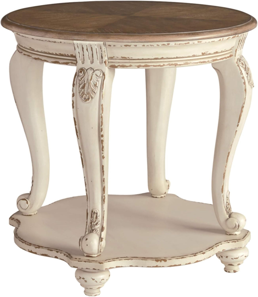 Antique White & Brown Coffee Table H975