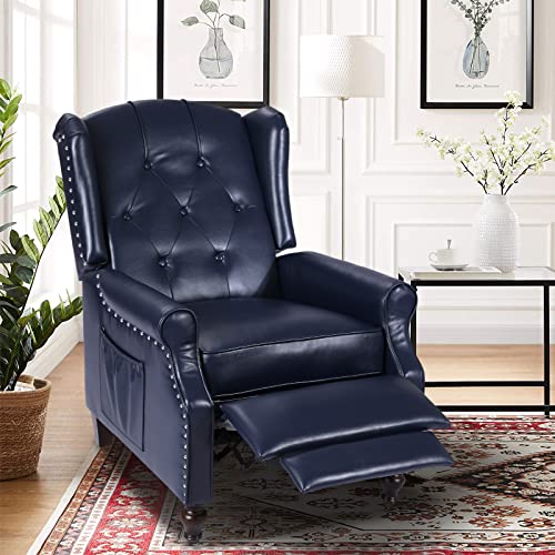 Tufted Fabric Pushback Recliner Chair with Remote Control R1509