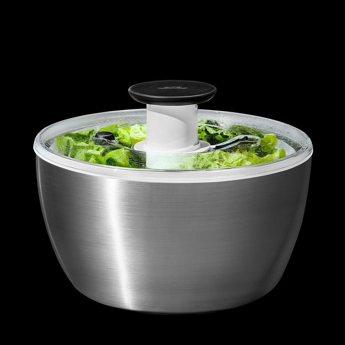 6.34 Qt Stainless Steel Salad Spinner J842945