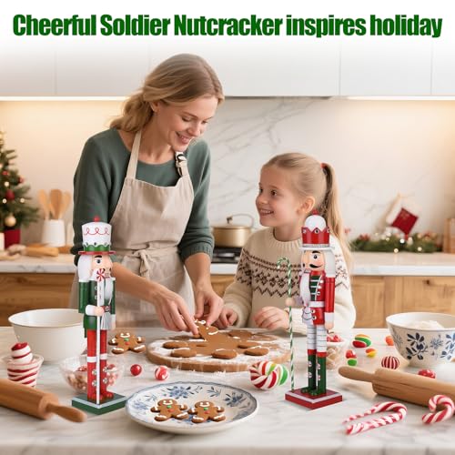 15 Inch Wooden Nutcracker Figure (Green) Z4939