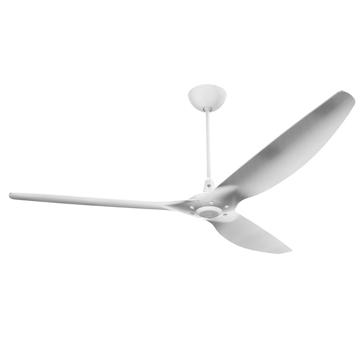 84 Ceiling Fan with Brushed Aluminum Blades and White Finish H3006