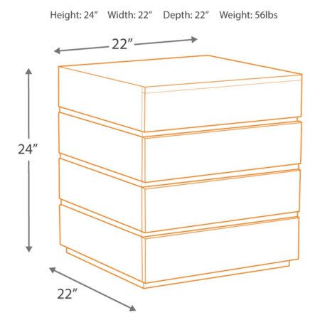 Transparent Black Square End Table M839