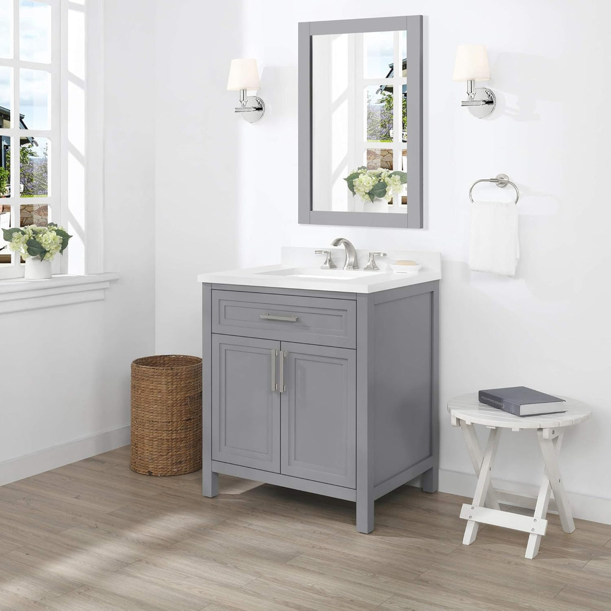 Single Sink Bathroom Vanity in American Grey J344585