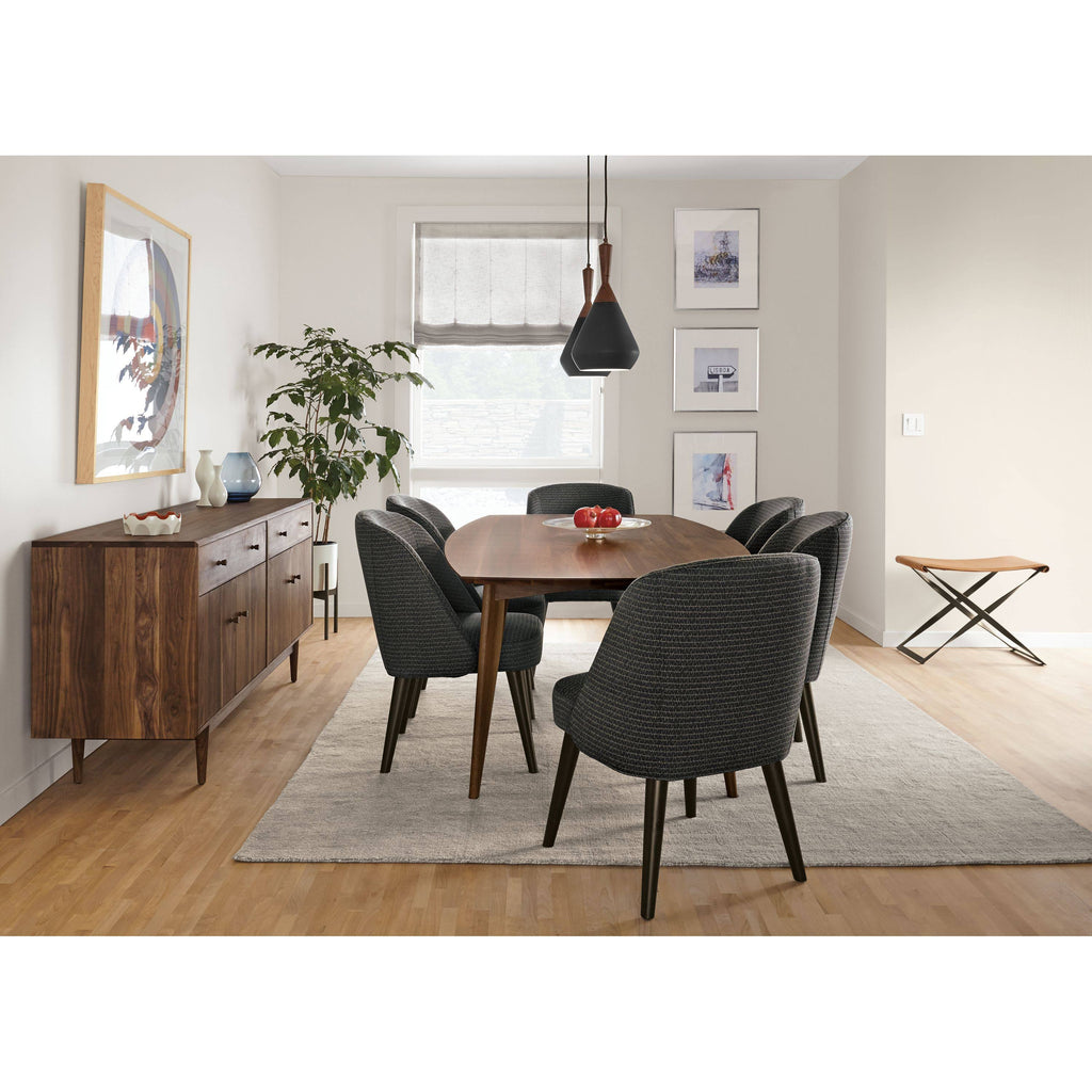 Modern Cora Side Chair in Tatum Spice with Charcoal Legs Orange Performance Fabric L2101