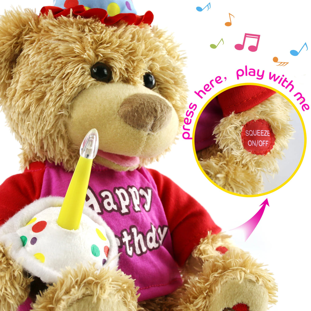 Brown 11'' Animated Stuffed Animal Singing Plush Toy U1960