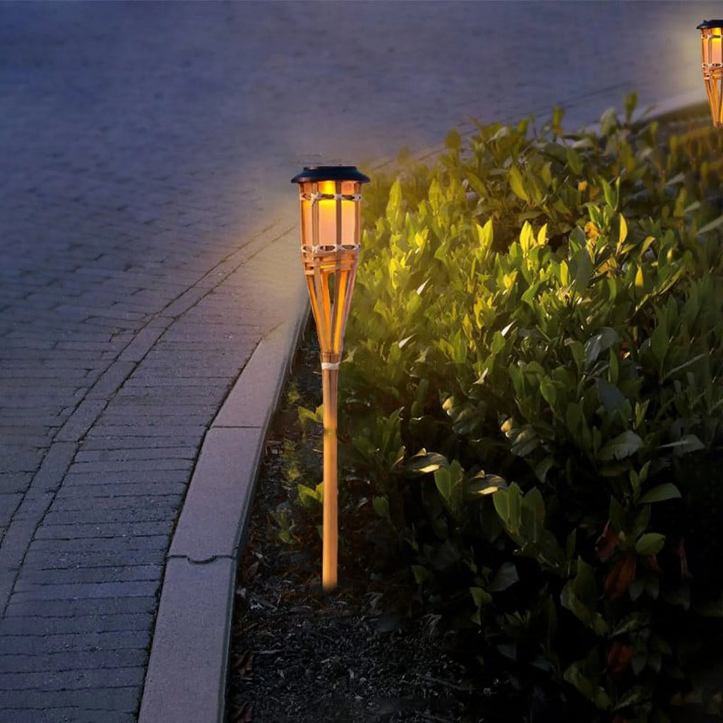 Amber Bamboo Tiki Torch Landscape Light U904848