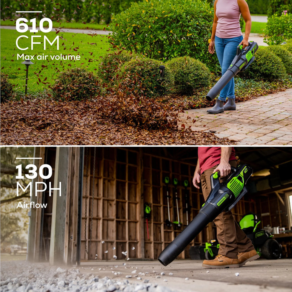 60V 610 CFM Cordless Brushless Leaf Blower with 2.5Ah Battery & Charger H46420