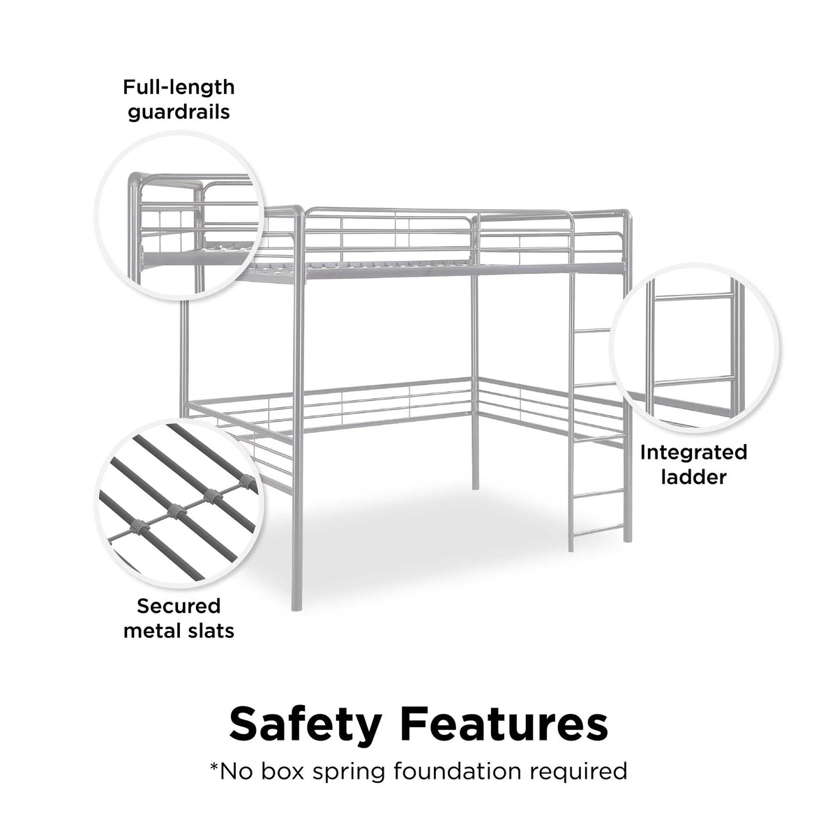 Full Metal Loft Bed N474