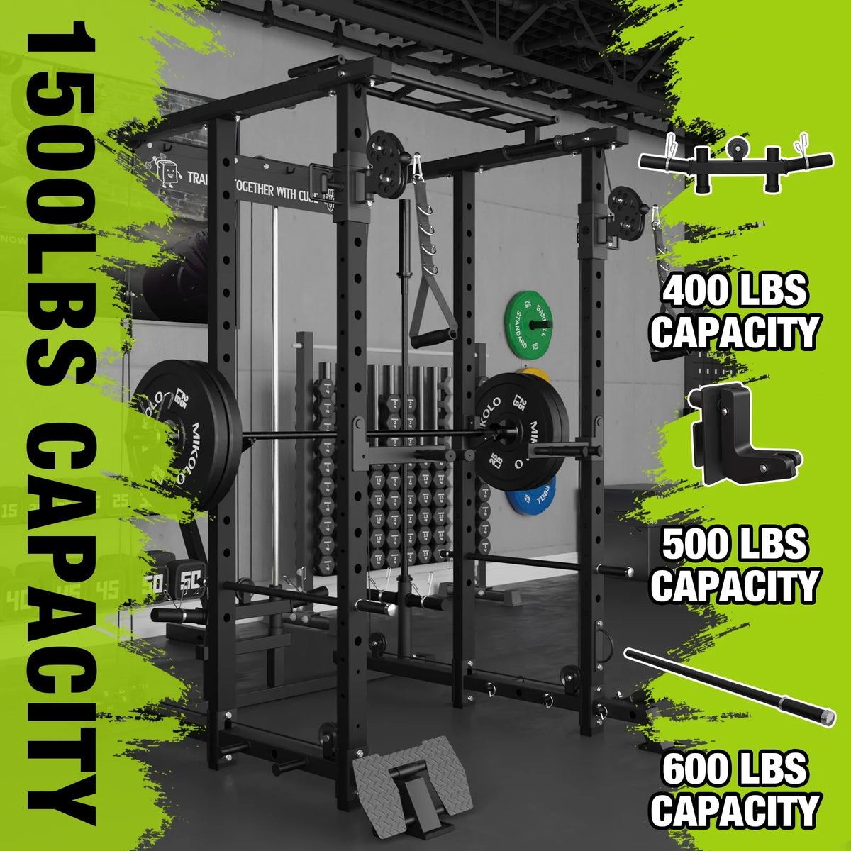 Power Rack Cage with Cable Crossover Machine J2689