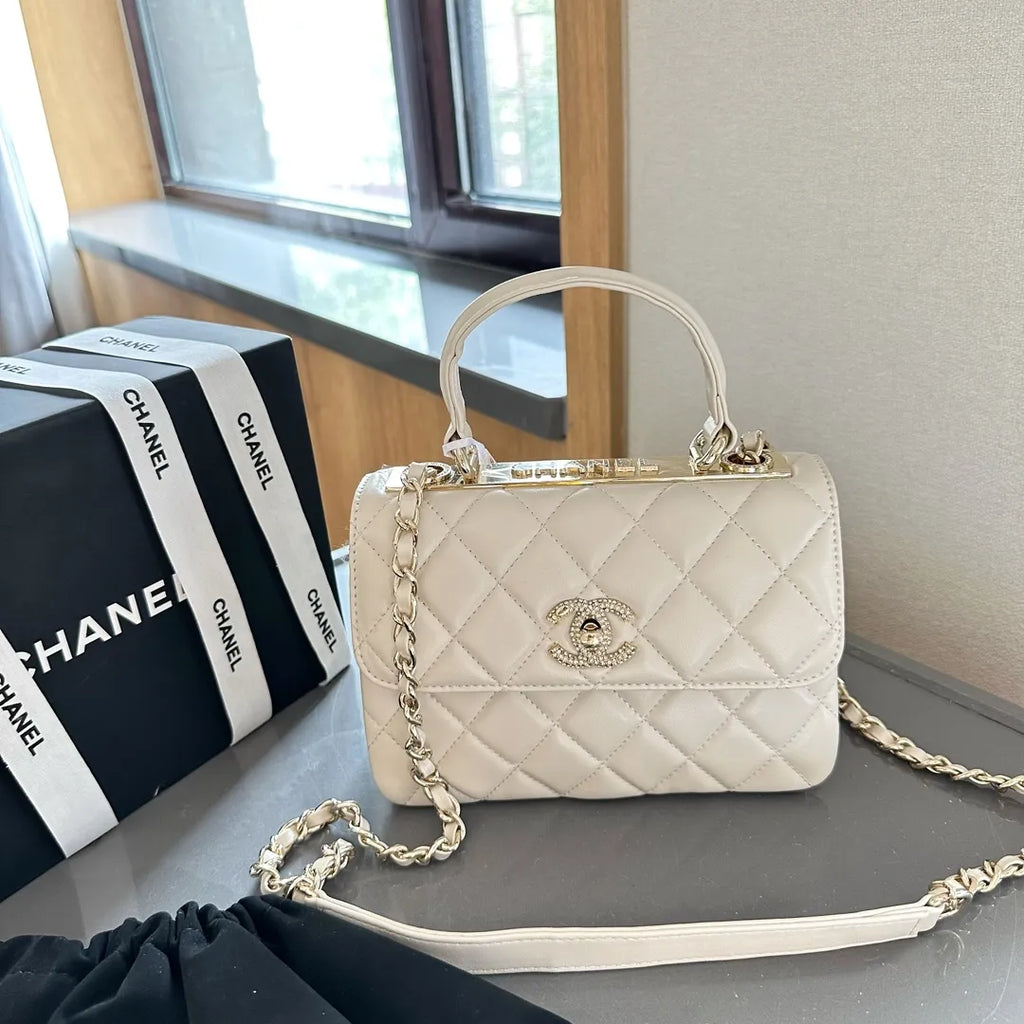 Flap Bag with Top Handle A5049