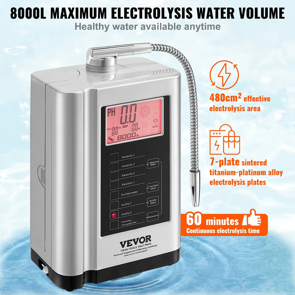 Alkaline Water Ionizer Machine X3505