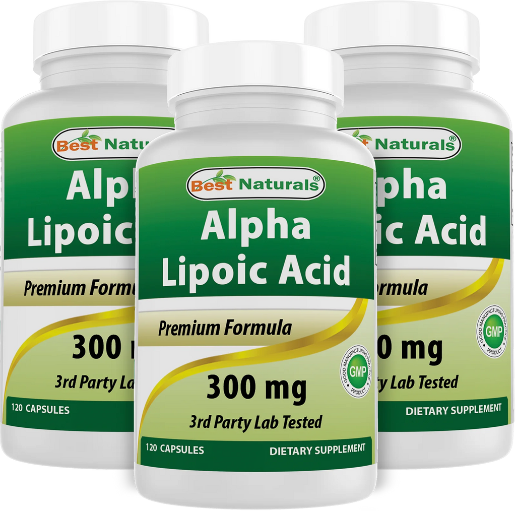 3 Pack Alpha Lipoic Acid 300 mg 120 Capsules N181147